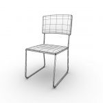 Simple chair::This simpler version of the chair is the one featured in the dining room of the airship. This version with a clean topology has 3784 triangles and acts as base for a more optimized ingame version as well as the high poly version for normal map extraction