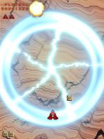 Bombs::Bombs clear the whole screen from shots and enemies. But they're rare, so use them wisely.